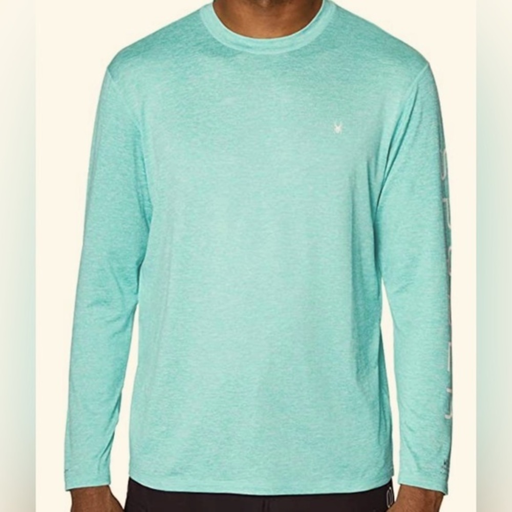 Spyder Men’s Longsleeve Swim Shirt Colo: Green  Size: Large ( Y-M1)